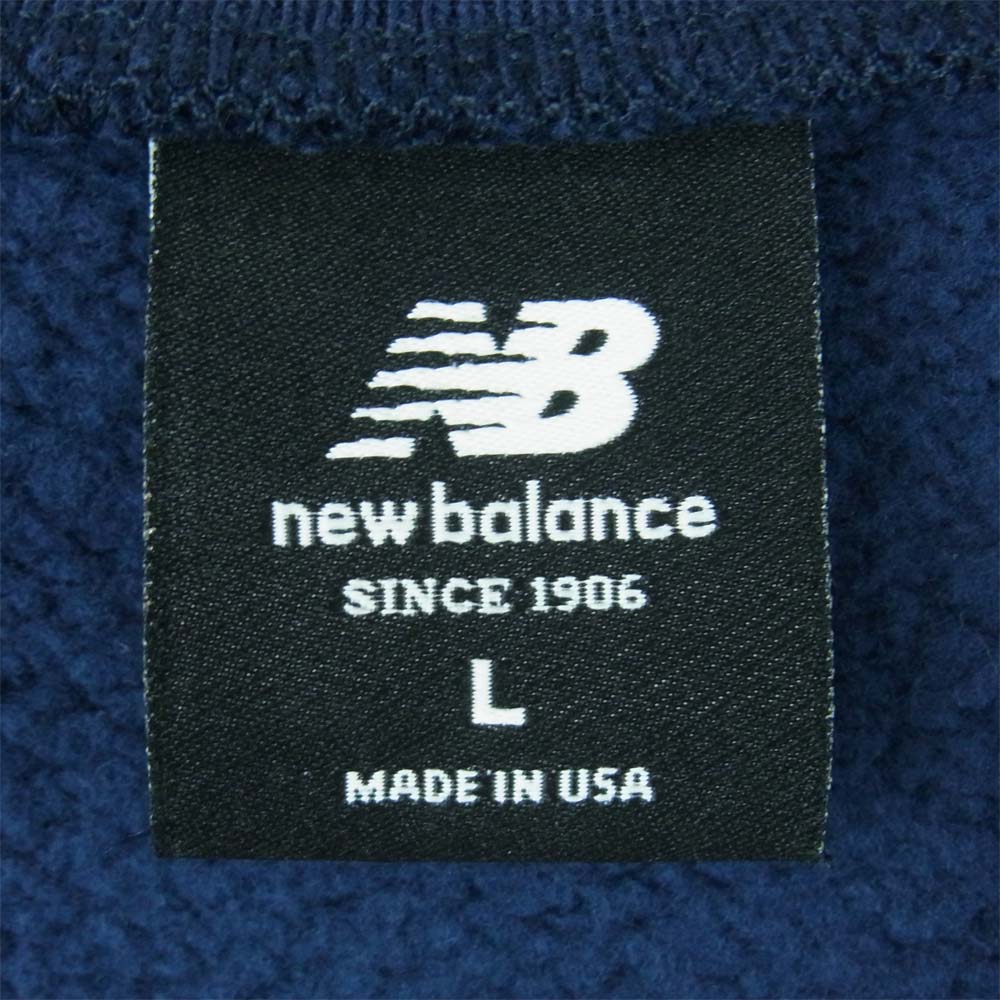 WTAPS ダブルタップス 21SS 211NBNBD-CSM03S New Balance ニューバランス ACADEMY CREW NECK アカデミー スウェット トレーナー クルーネック ネイビー系 L【美品】【中古】