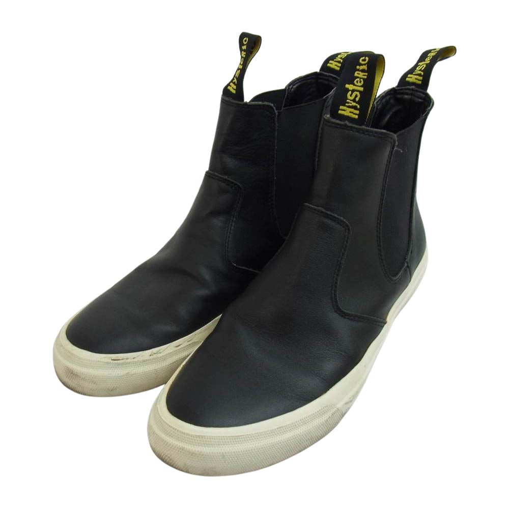 HYSTERIC GLAMOUR ヒステリックグラマー 02171QS05296 サイドゴア レザー スニーカー シューズ ブラック系 26cm【中古】