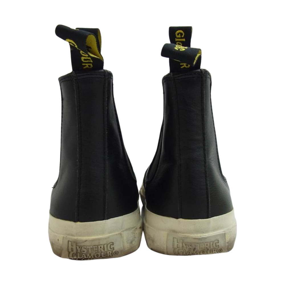 HYSTERIC GLAMOUR ヒステリックグラマー 02171QS05296 サイドゴア レザー スニーカー シューズ ブラック系 26cm【中古】