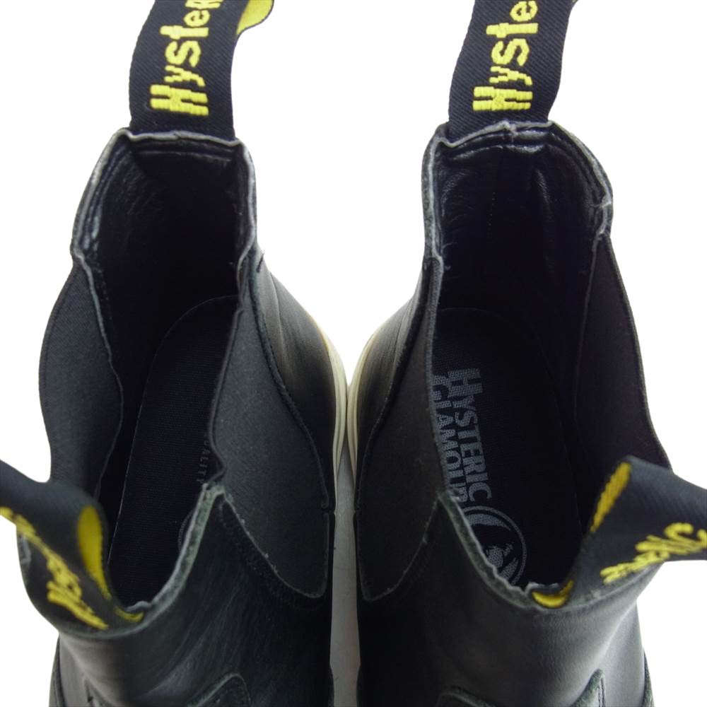 HYSTERIC GLAMOUR ヒステリックグラマー 02171QS05296 サイドゴア レザー スニーカー シューズ ブラック系 26cm【中古】