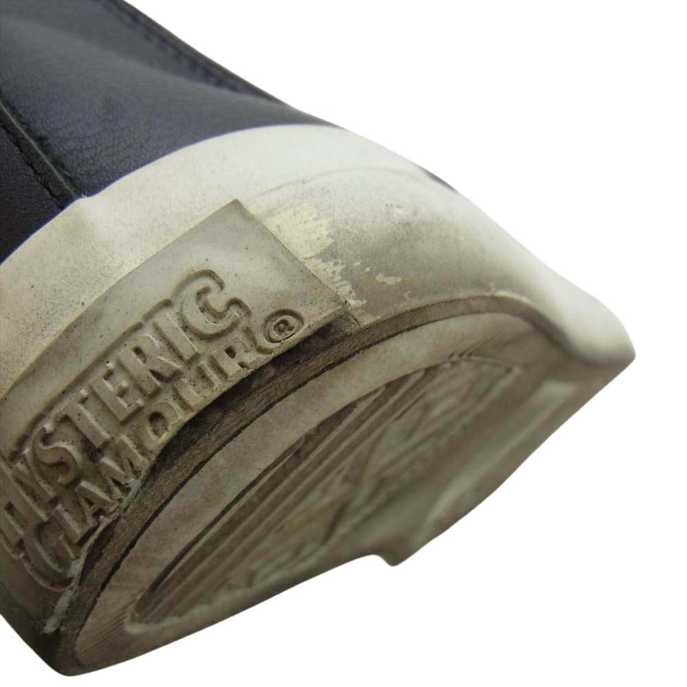 HYSTERIC GLAMOUR ヒステリックグラマー 02171QS05296 サイドゴア レザー スニーカー シューズ ブラック系 26cm【中古】