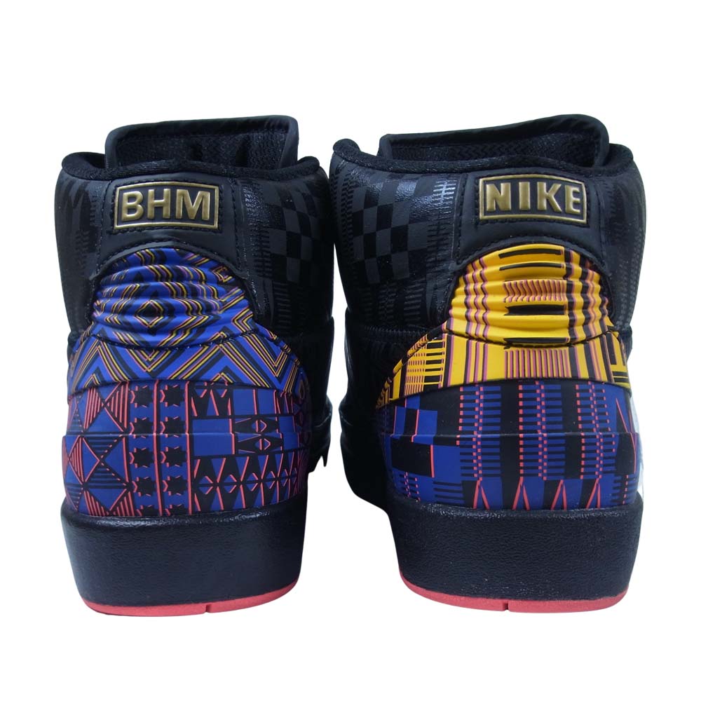 NIKE ナイキ BQ7618-007 AIR JORDAN2 RETRO BHM エアジョーダン レトロ ハイカット スニーカー ブラック系 US9【中古】
