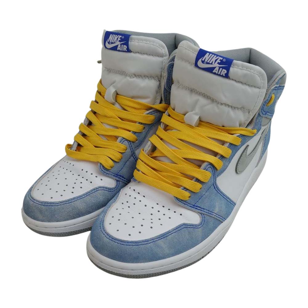 NIKE ナイキ 555088 402 AIR JORDAN 1 RETRO HIGH OG Hyper Royal エアジョーダン ハイパーロイヤル ハイカットスニーカー ホワイト系 ライトブルー系 27.5cm【中古】