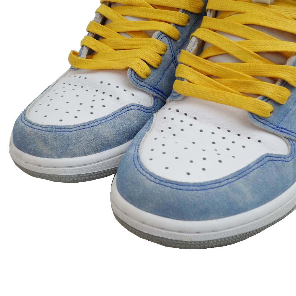 NIKE ナイキ 555088 402 AIR JORDAN 1 RETRO HIGH OG Hyper Royal エアジョーダン ハイパーロイヤル ハイカットスニーカー ホワイト系 ライトブルー系 27.5cm【中古】