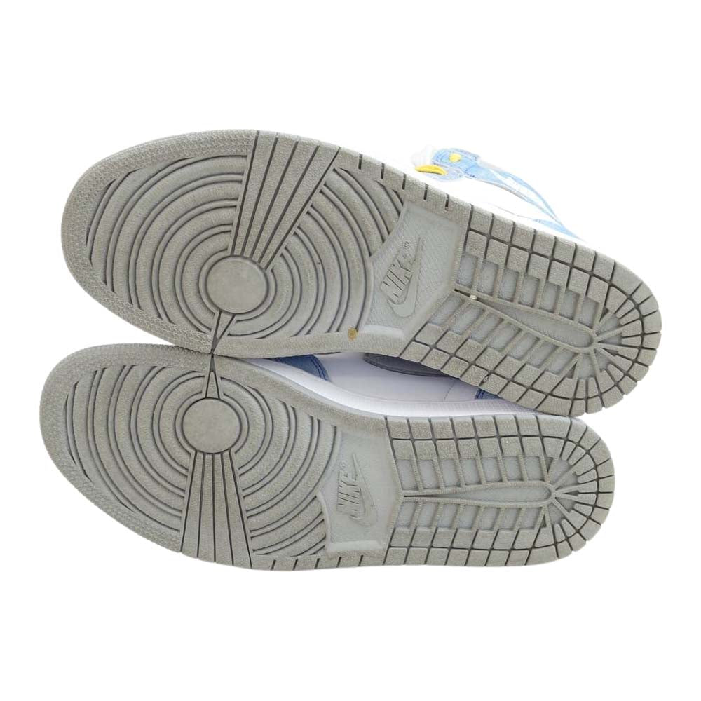 NIKE ナイキ 555088 402 AIR JORDAN 1 RETRO HIGH OG Hyper Royal エアジョーダン ハイパーロイヤル ハイカットスニーカー ホワイト系 ライトブルー系 27.5cm【中古】