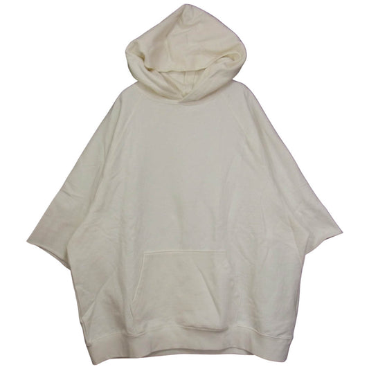 FEAR OF GOD フィアオブゴッド FOG ESSENTIALS ハーフスリーブ カットオフ フーディ ホワイト系 XL【美品】【中古】