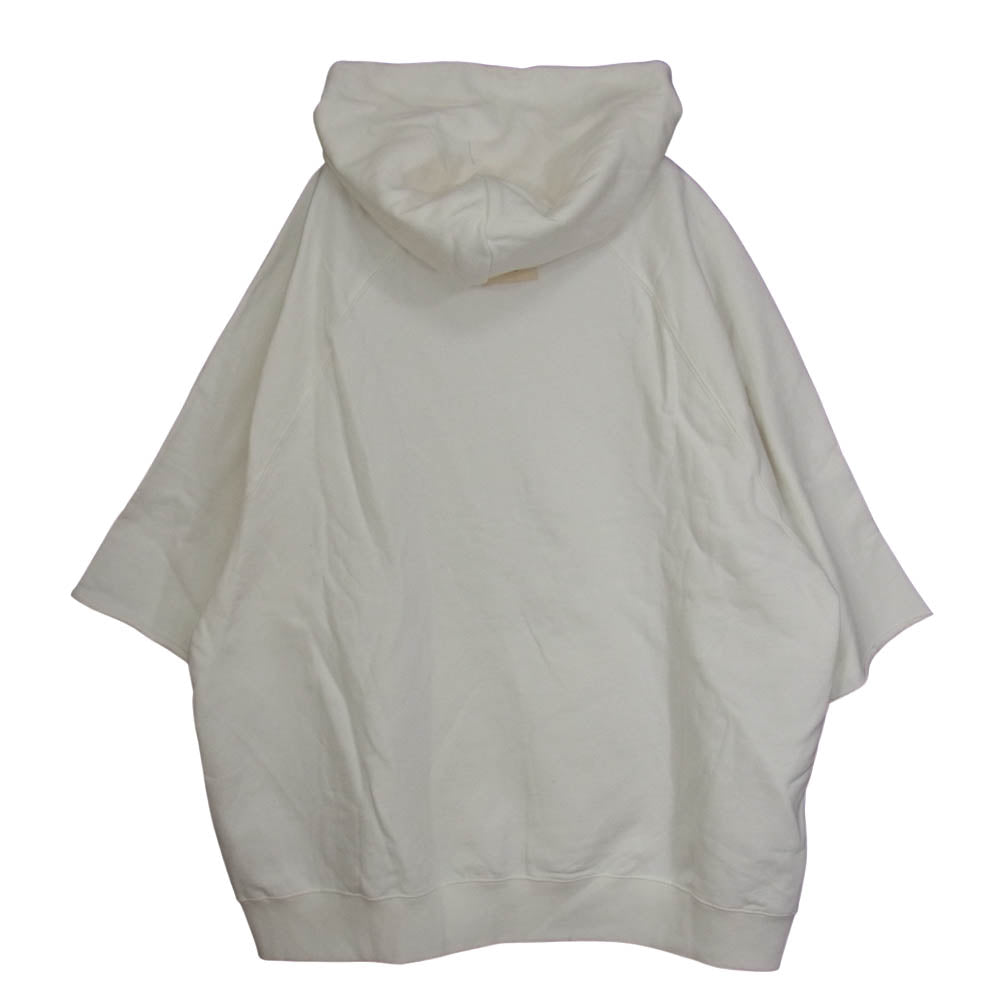 FEAR OF GOD フィアオブゴッド FOG ESSENTIALS ハーフスリーブ カットオフ フーディ ホワイト系 XL【美品】【中古】