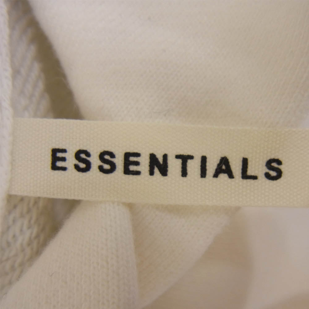 FEAR OF GOD フィアオブゴッド FOG ESSENTIALS ハーフスリーブ カットオフ フーディ ホワイト系 XL【美品】【中古】
