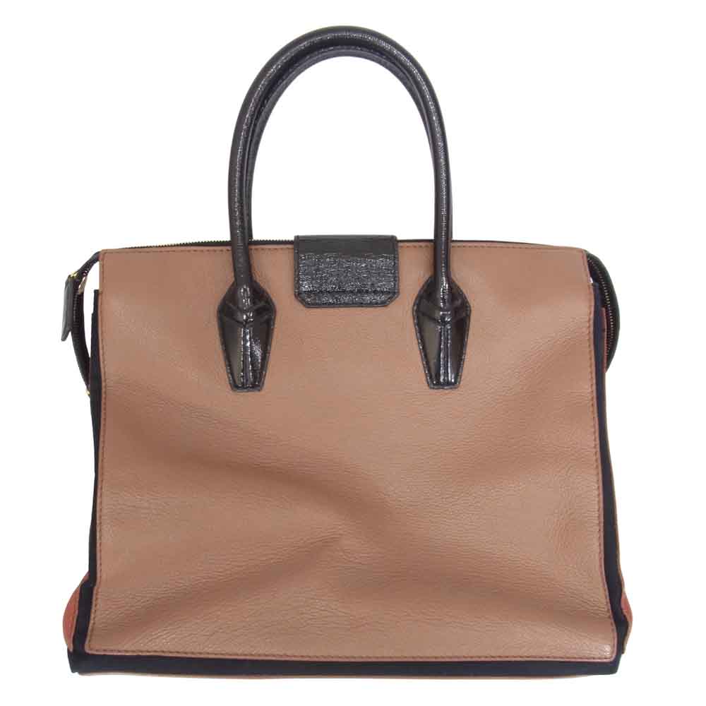 イヴサンローラン 274766 527066 YSL ミューズ ジップ レザー トート バッグ ブラウン系【中古】