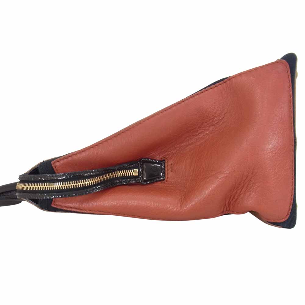 イヴサンローラン 274766 527066 YSL ミューズ ジップ レザー トート バッグ ブラウン系【中古】