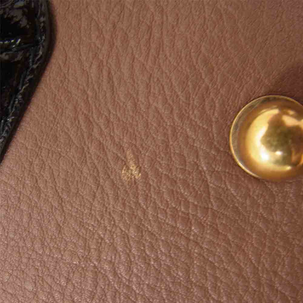 イヴサンローラン 274766 527066 YSL ミューズ ジップ レザー トート バッグ ブラウン系【中古】