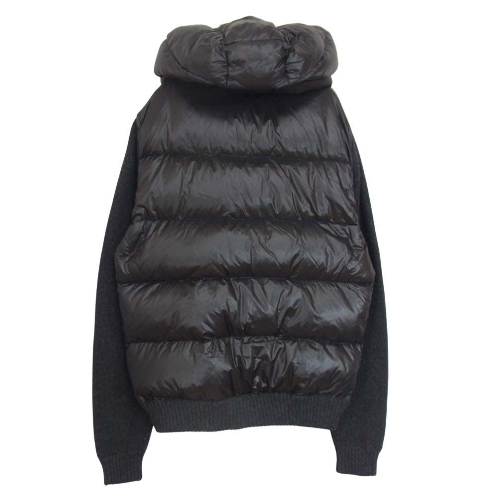 MONCLER モンクレール 国内正規品 MAGLIONE TRICOT CARDIGAN ニット切替 ダウンジャケット グレー系 XL【中古】