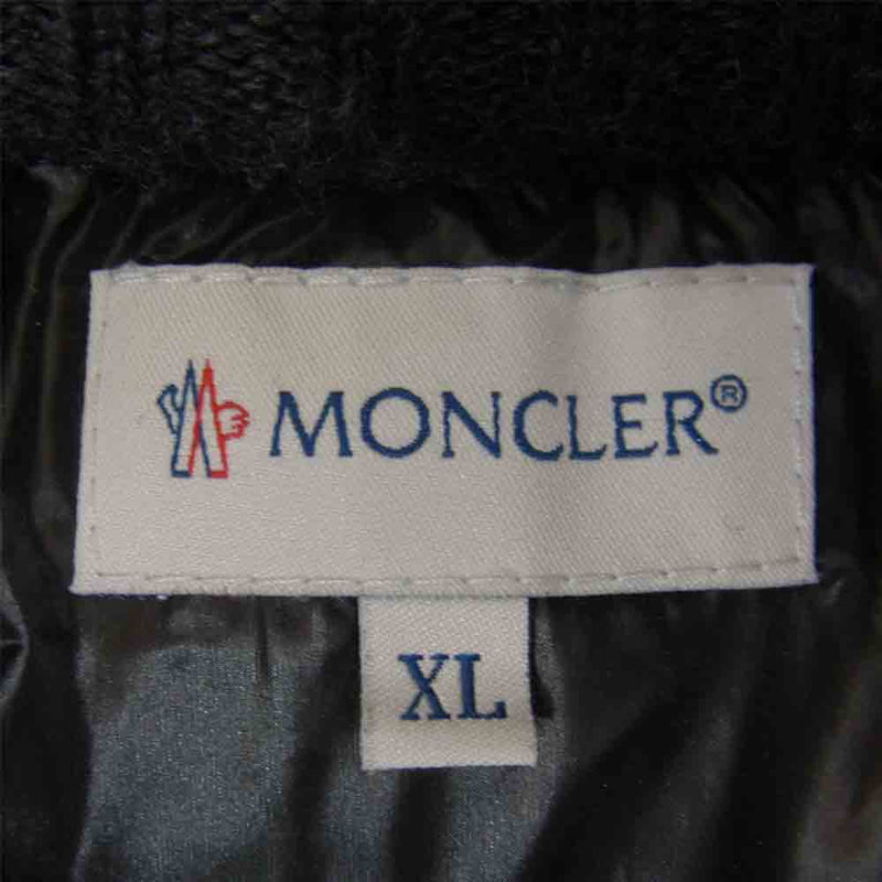 新品正規品 MONCLER モンクレール ニットパーカー ＸＬ ブラック