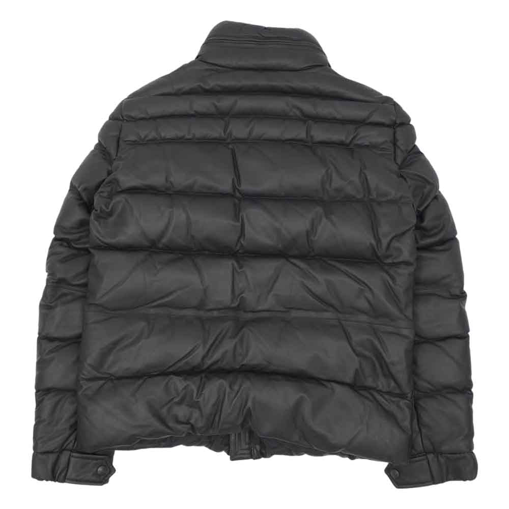 MONCLER モンクレール 国内正規品 32091419310554989 GABERIC ガベリック オールレザー ダウン ジャケット ブラック系 3【極上美品】【中古】