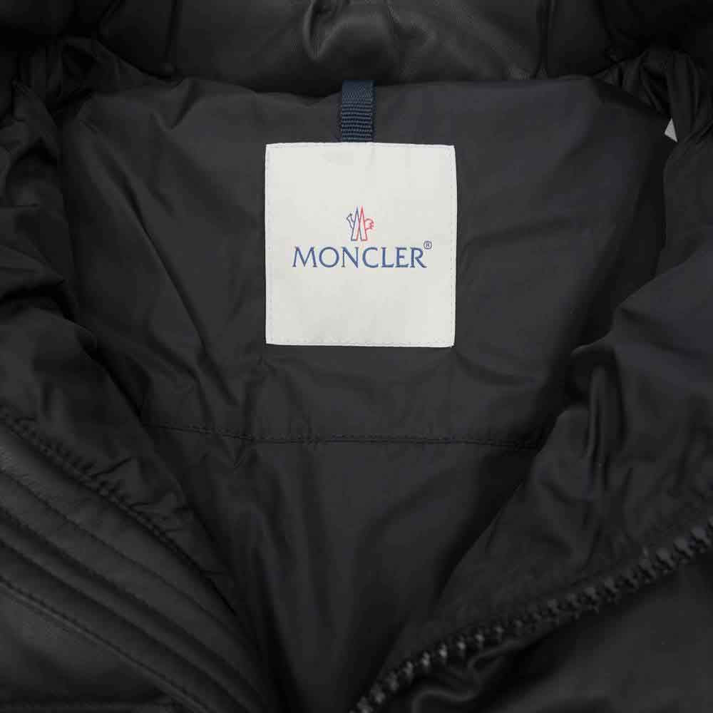 MONCLER モンクレール 国内正規品 32091419310554989 GABERIC ガベリック オールレザー ダウン ジャケット ブラック系 3【極上美品】【中古】