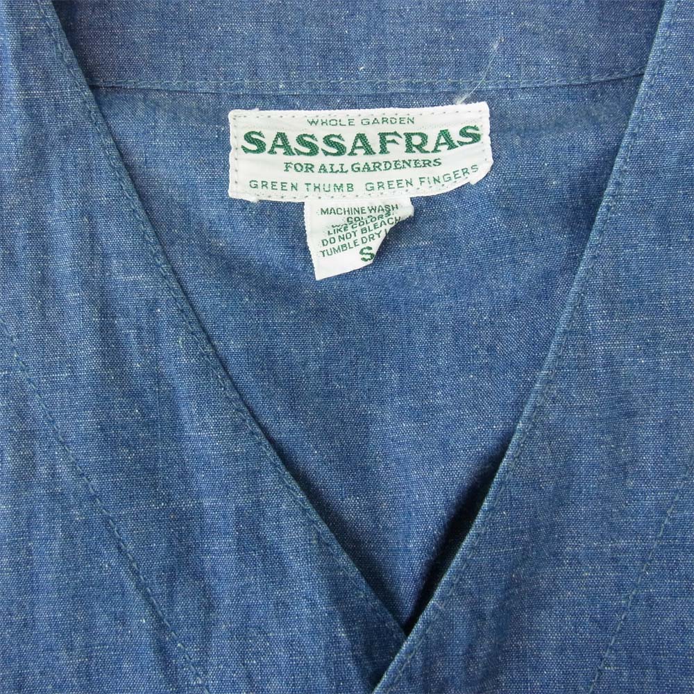 SASAFRAS ササフラス GARDENIA JACKET ガーデニア ジャケット インディゴブルー系 S【中古】