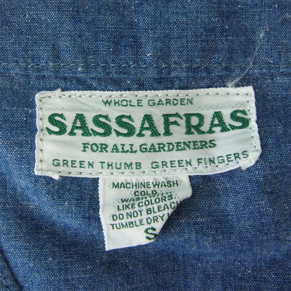 SASAFRAS ササフラス GARDENIA JACKET ガーデニア ジャケット インディゴブルー系 S【中古】