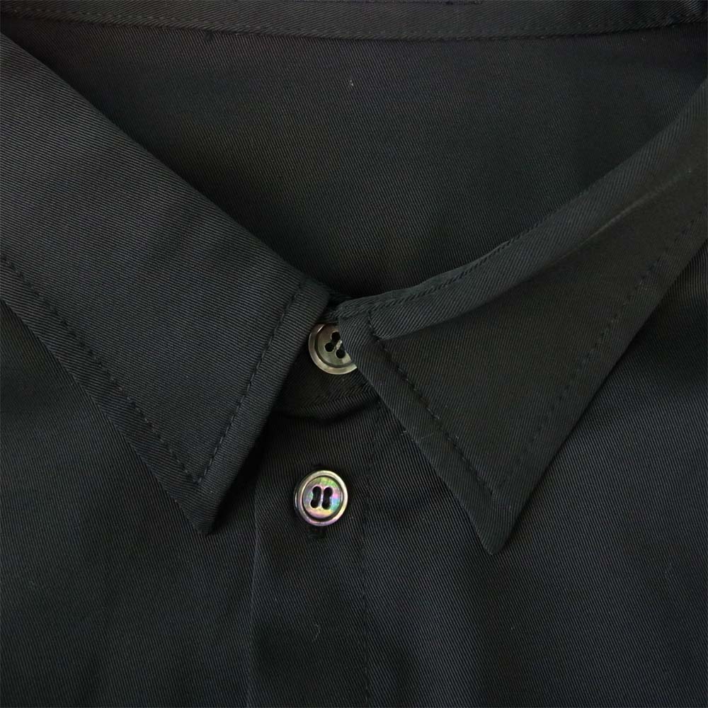 ミディオム 21AW 447050 Storm Shield Long Shirt シャドードット切替 レーヨン ロング シャツ ブラック系 M【新古品】【未使用】【中古】