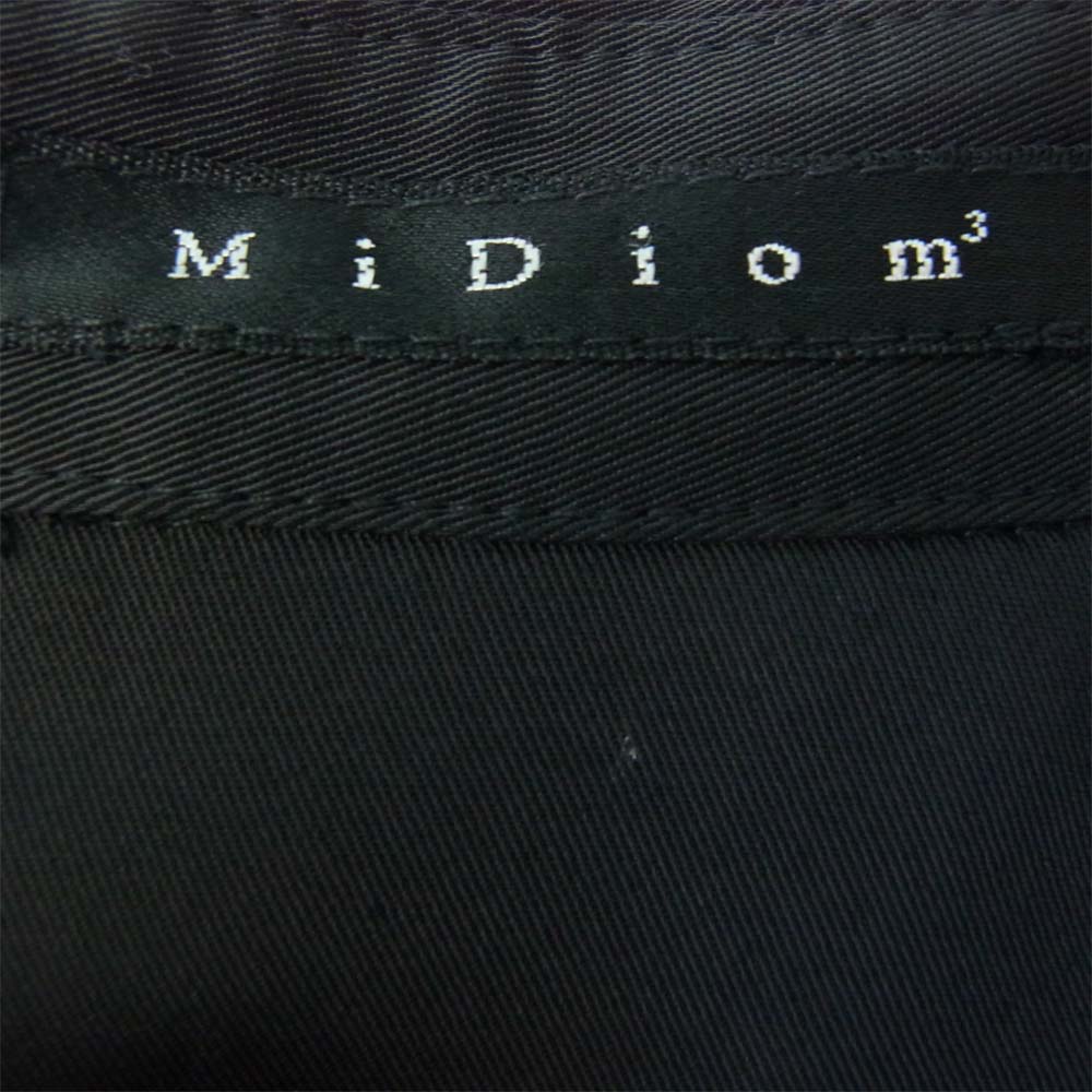 ミディオム 21AW 447050 Storm Shield Long Shirt シャドードット切替 レーヨン ロング シャツ ブラック系 M【新古品】【未使用】【中古】
