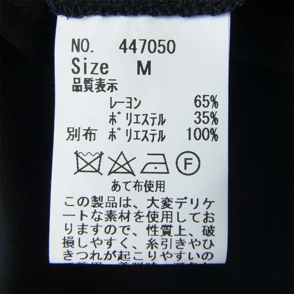 ミディオム 21AW 447050 Storm Shield Long Shirt シャドードット切替 レーヨン ロング シャツ ブラック系 M【新古品】【未使用】【中古】