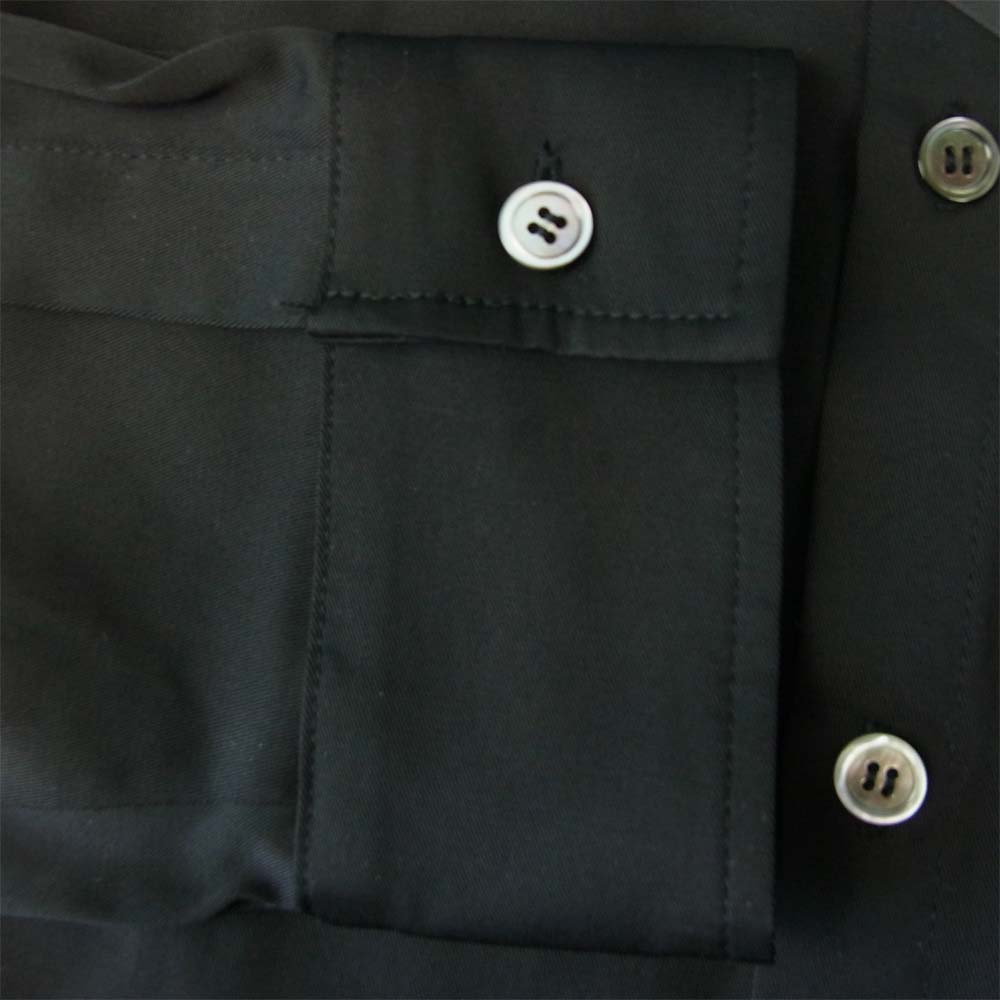 ミディオム 21AW 447050 Storm Shield Long Shirt シャドードット切替 レーヨン ロング シャツ ブラック系 M【新古品】【未使用】【中古】