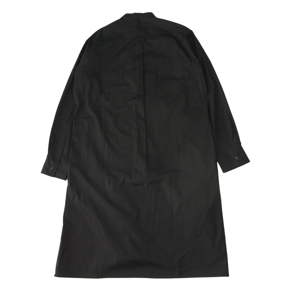Yohji Yamamoto ヨウジヤマモト S'YTE UM-B49-080-2 100/2 Broad Stand Collar Long Shirt ブロード スタンドカラー ロング シャツ ブラック系 3【新古品】【未使用】【中古】