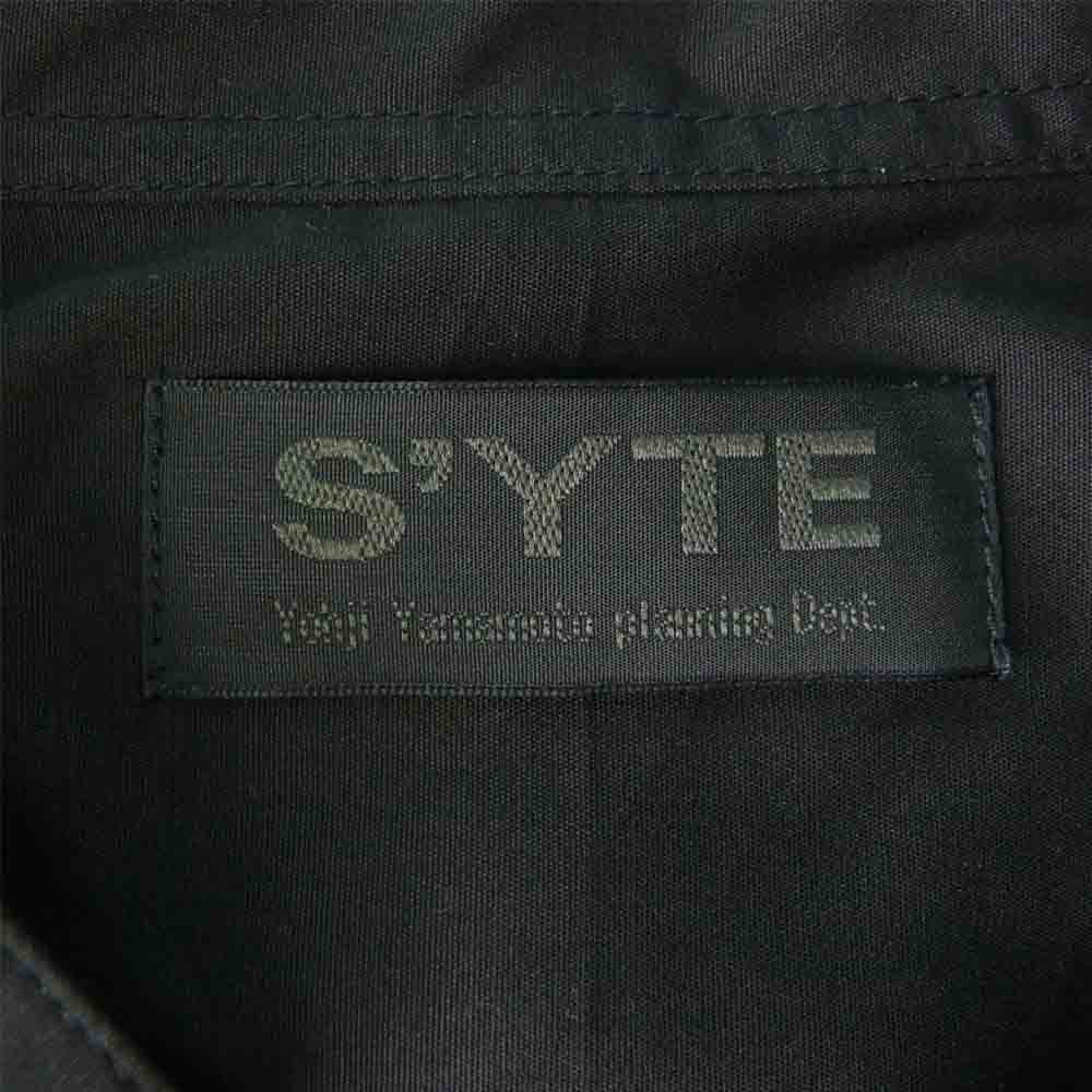 Yohji Yamamoto ヨウジヤマモト S'YTE UM-B49-080-2 100/2 Broad Stand Collar Long Shirt ブロード スタンドカラー ロング シャツ ブラック系 3【新古品】【未使用】【中古】