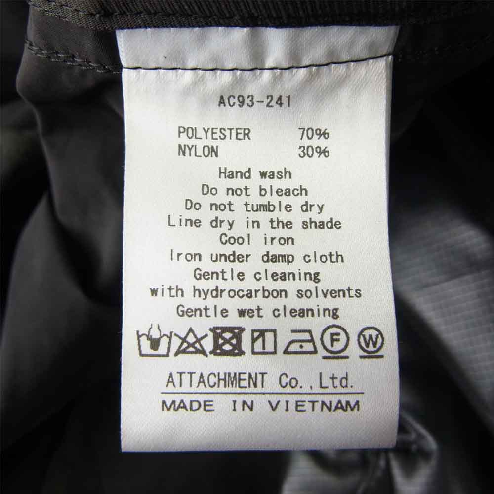 ATTACHMENT アタッチメント 21AW AC93-241 Pe/Nyピーチスキン x CLIMASHIELD ライナー着脱 3WAY フード付 コート ブラック系 3【新古品】【未使用】【中古】