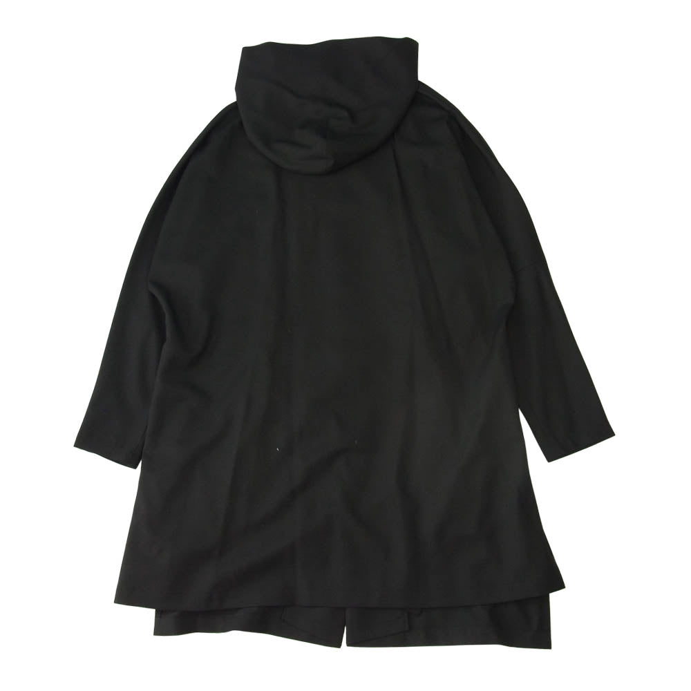 Yohji Yamamoto ヨウジヤマモト GroundY 21SS GT-D03-100-1 T/W Gabardine Drape Hood Cardigan TWギャバジン コート ブラック系 3【新古品】【未使用】【中古】
