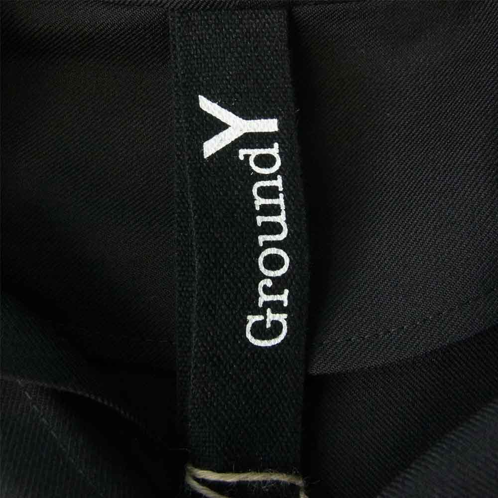 Yohji Yamamoto ヨウジヤマモト GroundY 21SS GT-D03-100-1 T/W Gabardine Drape Hood Cardigan TWギャバジン コート ブラック系 3【新古品】【未使用】【中古】