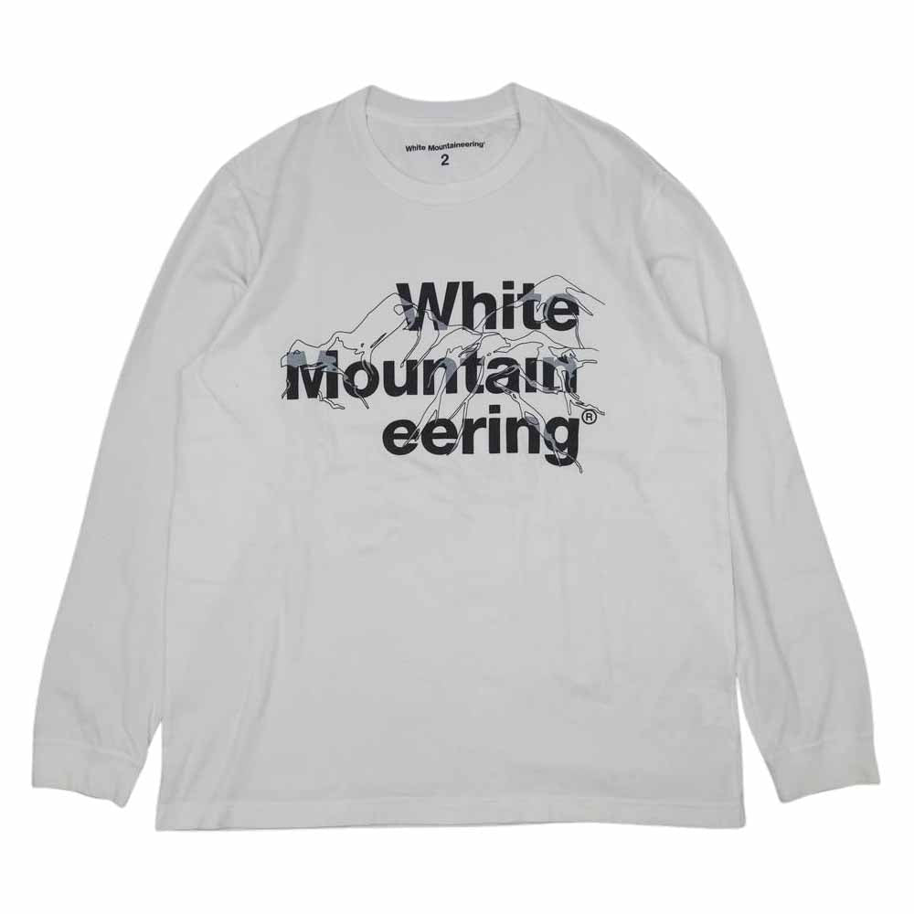 WHITE MOUNTAINEERING ホワイトマウンテニアリング WM2171539 LOGO MOUNTAIN L/S T-SHIRT ロゴ マウンテン Tシャツ 長袖 ホワイト系 2【美品】【中古】