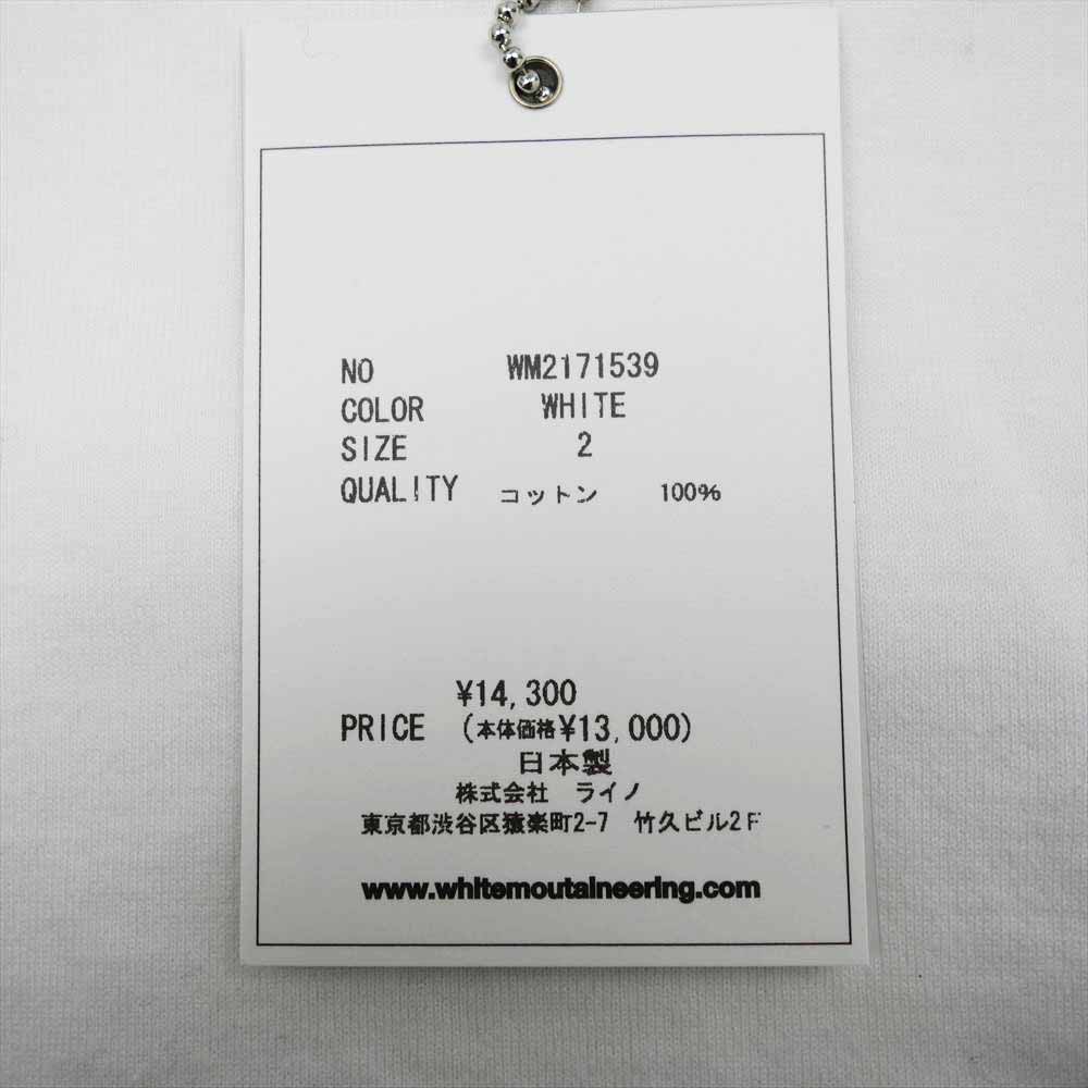 WHITE MOUNTAINEERING ホワイトマウンテニアリング WM2171539 LOGO MOUNTAIN L/S T-SHIRT ロゴ マウンテン Tシャツ 長袖 ホワイト系 2【美品】【中古】