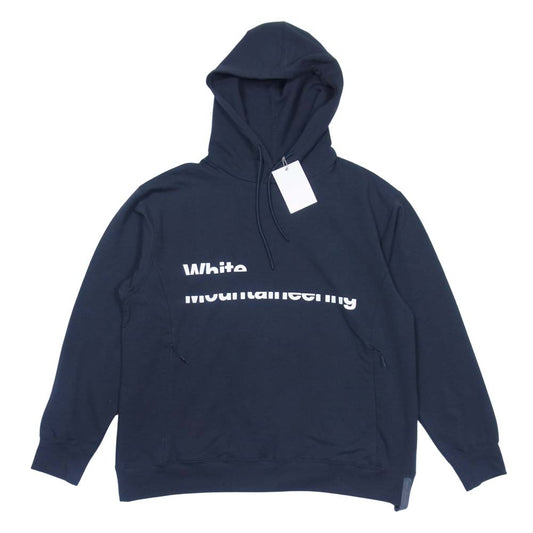 WHITE MOUNTAINEERING ホワイトマウンテニアリング WM2173511 WM LOGO HALF PRINTED HOODIE ロゴ ハーフ プリンテッド フーディー パーカー チャコール系 1【極上美品】【中古】