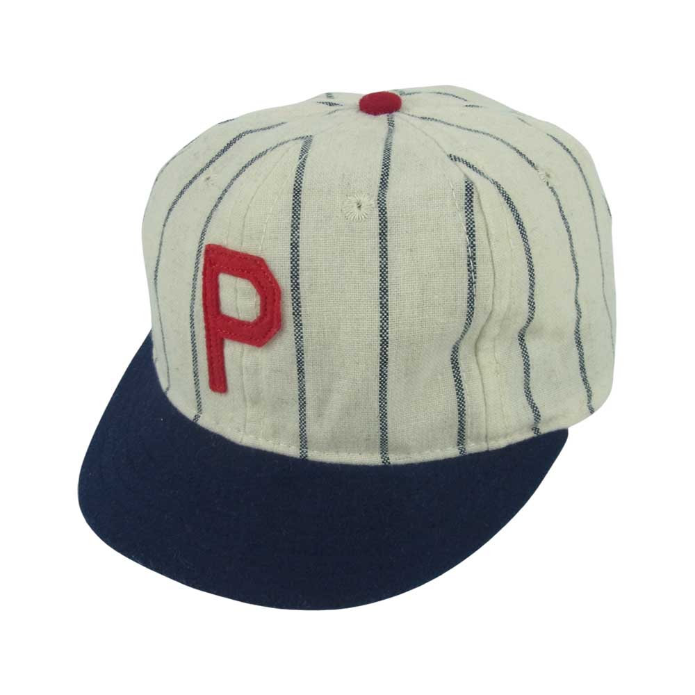 ユニバーサルプロダクツ EBBETS FIELD エベッツフィールド CAP キャップ 帽子 オフホワイト系 ネイビー系 7.5【中古】