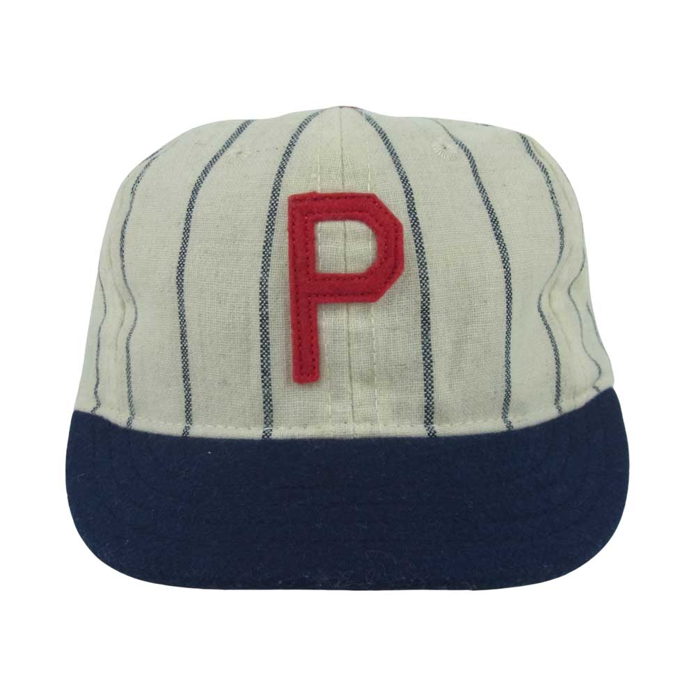 ユニバーサルプロダクツ EBBETS FIELD エベッツフィールド CAP キャップ 帽子 オフホワイト系 ネイビー系 7.5【中古】