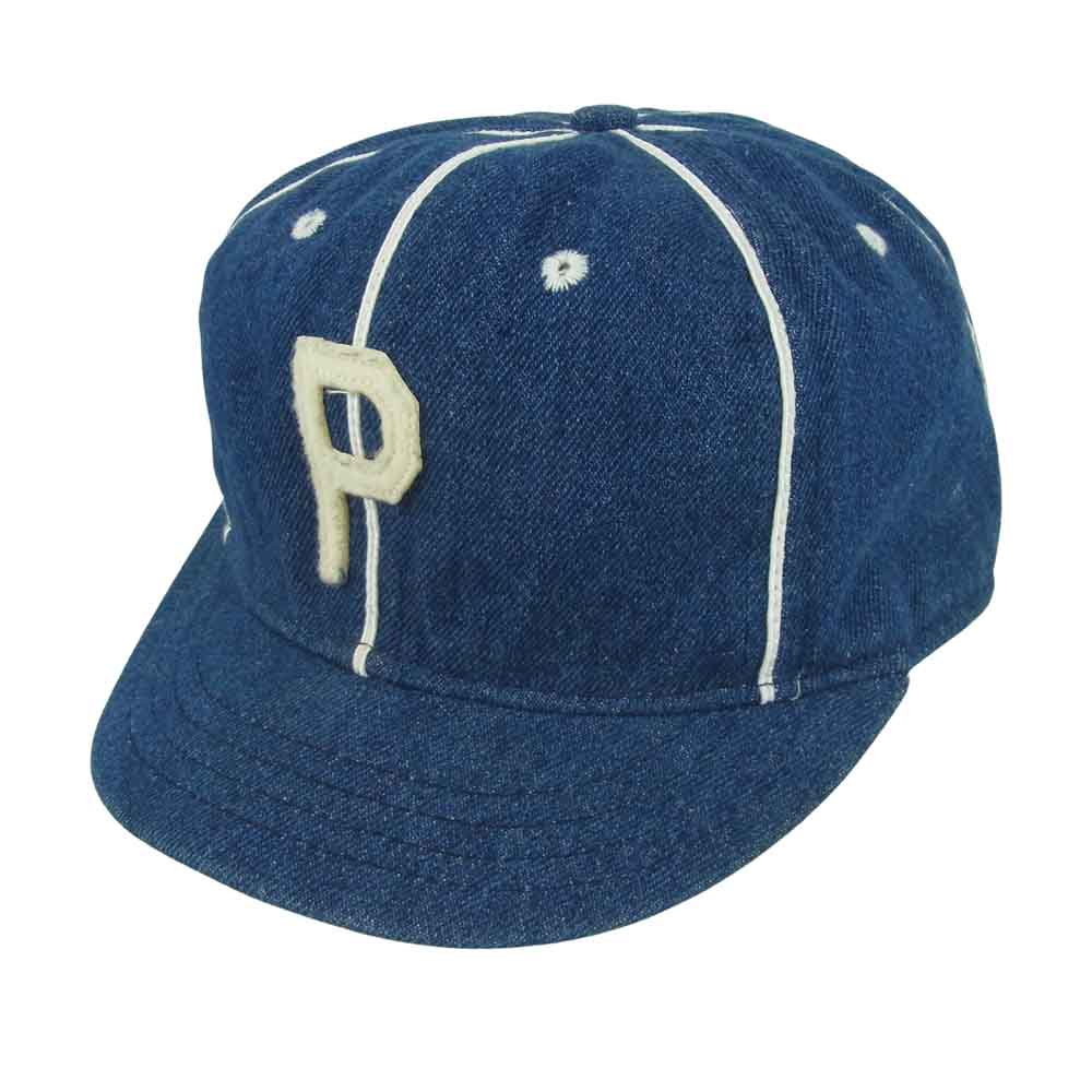 ユニバーサルプロダクツ EBBETS FIELD エベッツフィールド CAP キャップ 帽子 インディゴブルー系 7.5【中古】