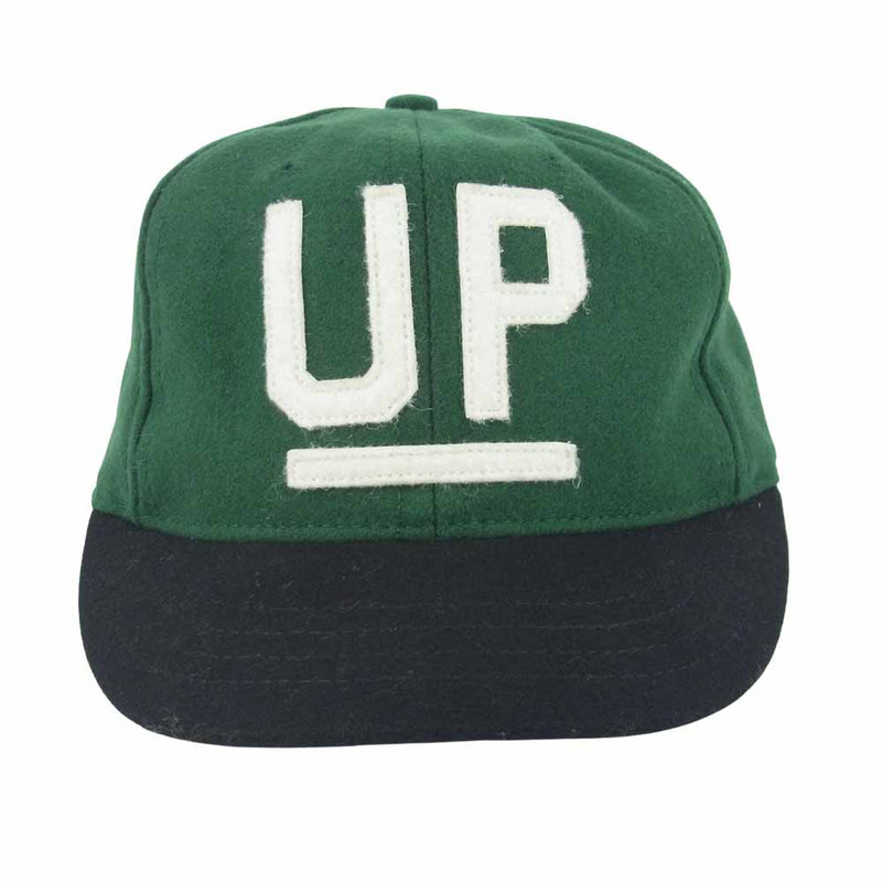 8cm頭周りステューシー× エベッツフィールド   Sロゴ キャップ 帽子 グリーン 緑