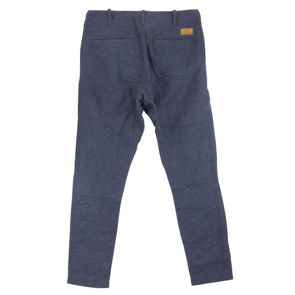 ブラウンバイツータックス B9-P001 シルク混 コットンリネン  テーパード ガゼット パンツ ネイビー系 M【中古】