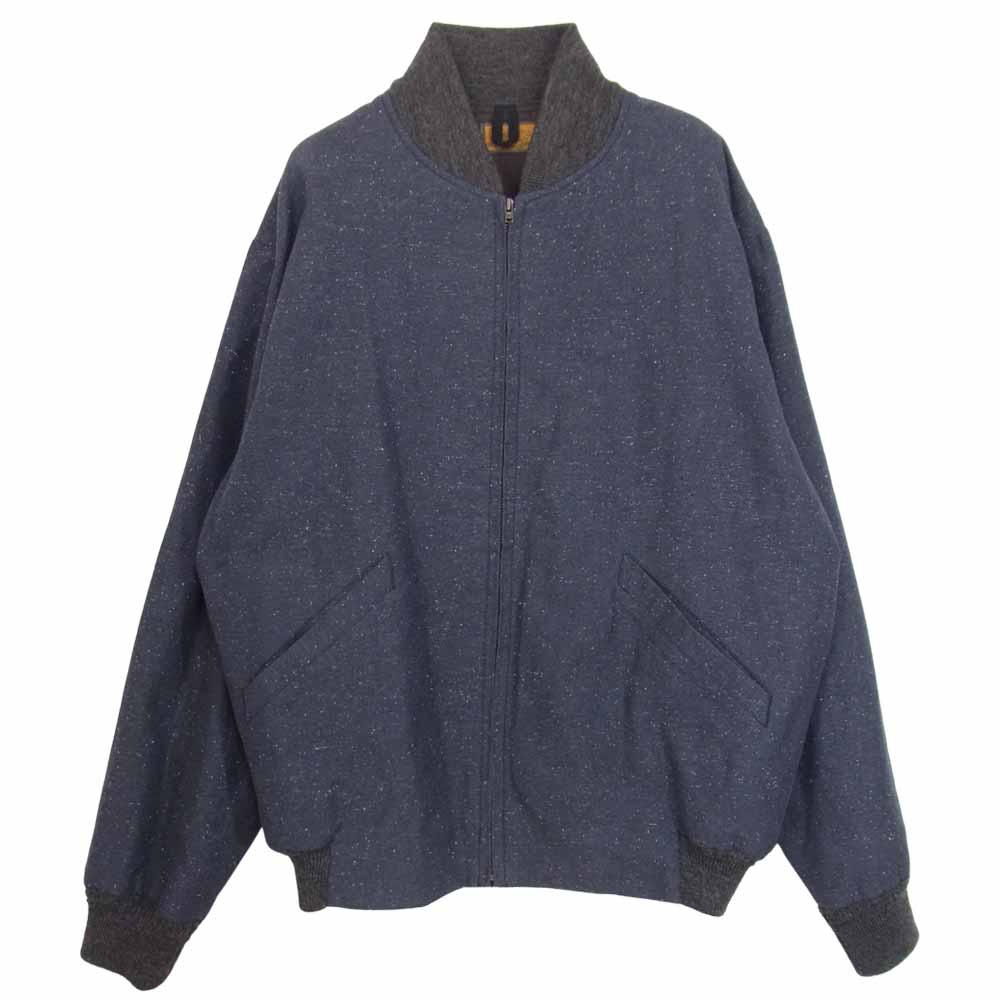 ブラウンバイツータックス 13SS B9-J003 CLERK JKT シルク混 コットンリネン クラーク ジャケット ブルゾン ネイビー系 L【中古】