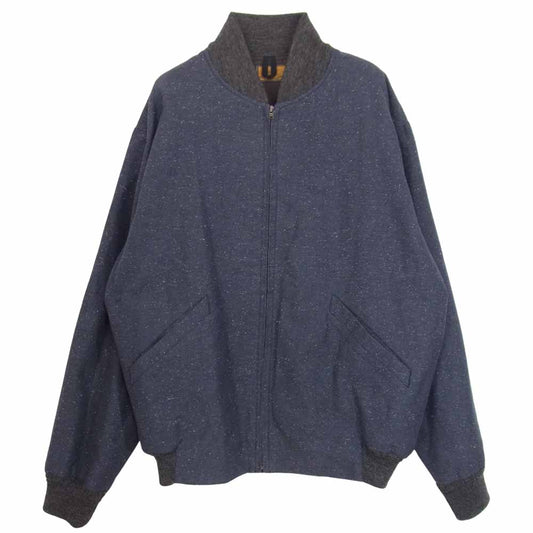 ブラウンバイツータックス 13SS B9-J003 CLERK JKT シルク混 コットンリネン クラーク ジャケット ブルゾン ネイビー系 L【中古】