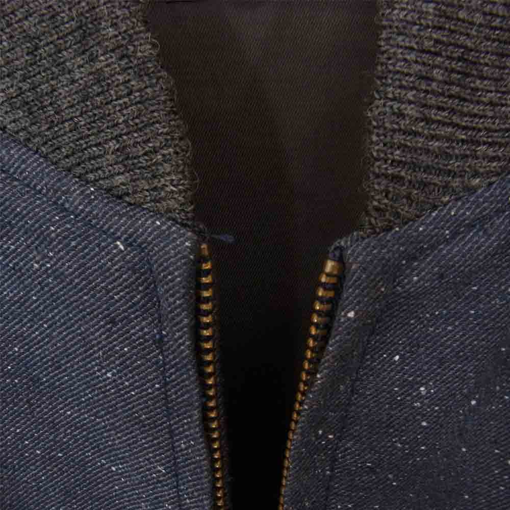 ブラウンバイツータックス 13SS B9-J003 CLERK JKT シルク混 コットンリネン クラーク ジャケット ブルゾン ネイビー系 L【中古】