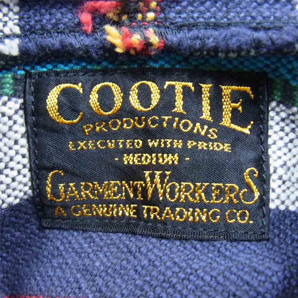 COOTIE クーティー ネイティブ ボーダー ジップパーカー 日本製 マルチカラー系 M【中古】