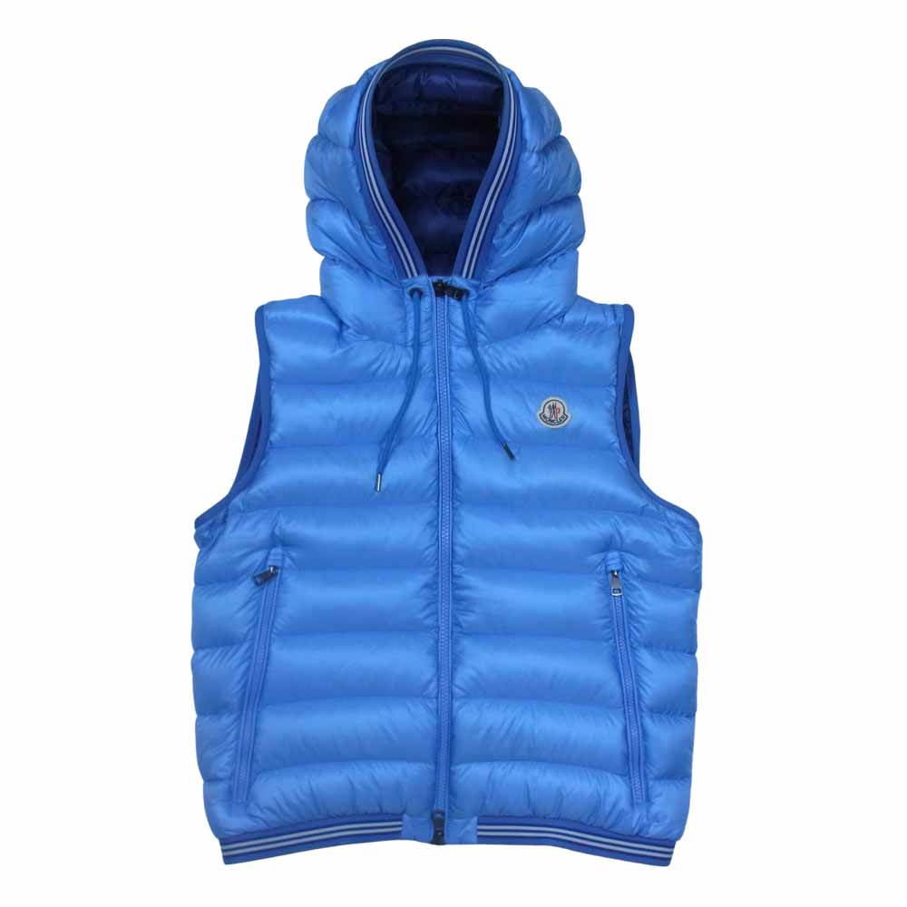 MONCLER モンクレール AMIENS アミアン フード付き ダウンベスト ライトブルー系 2【中古】