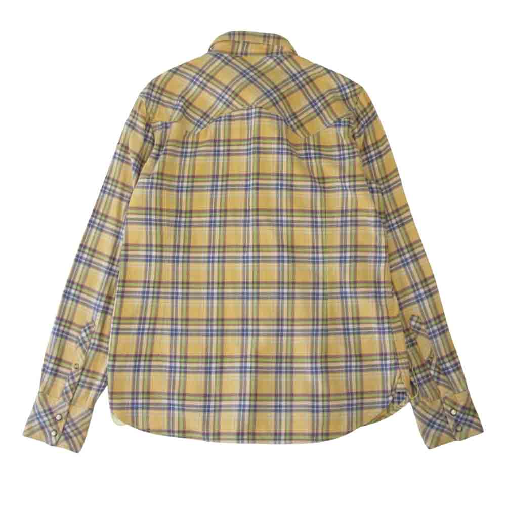 TMT ティーエムティー TSH-F1303 STANDARD CHECK SHIRT スタンダード チェック シャツ イエロー系 M【中古】
