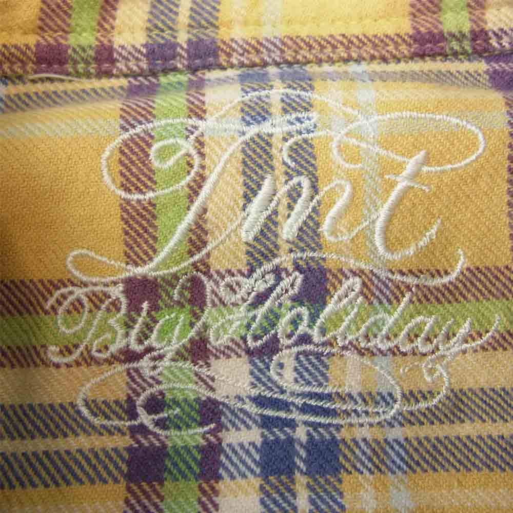 TMT ティーエムティー TSH-F1303 STANDARD CHECK SHIRT スタンダード チェック シャツ イエロー系 M【中古】