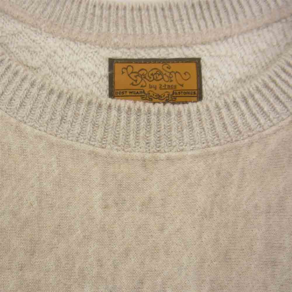 ブラウンバイツータックス SKFR3 CAPTAIN BROWN リネン混 フロッキープリント スウェット ベージュ系 M【中古】