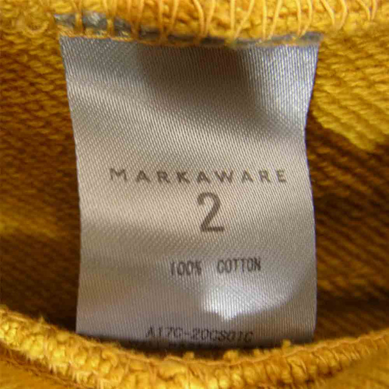 markaware マーカウェア A17C-20CS01C HUGE PARKA オーバーサイズ スウェット プルオーバー パーカー イエロー系  2【美品】【中古】