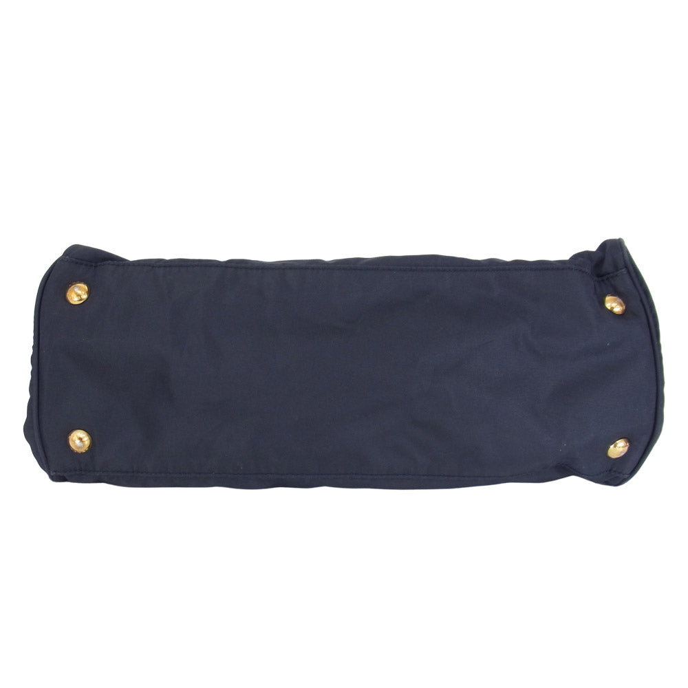 PRADA プラダ B1843M 2way ナイロン ハンドバッグ ダークネイビー系【中古】