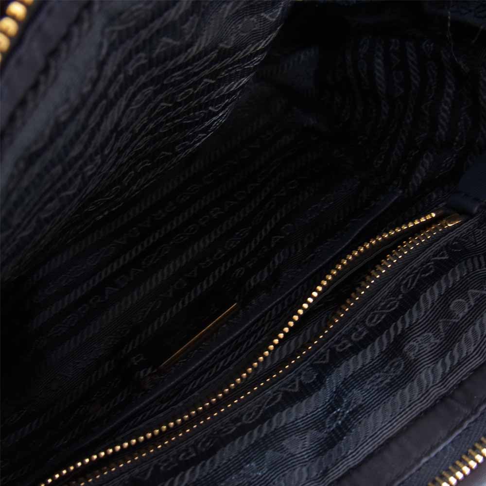 PRADA プラダ B1843M 2way ナイロン ハンドバッグ ダークネイビー系【中古】