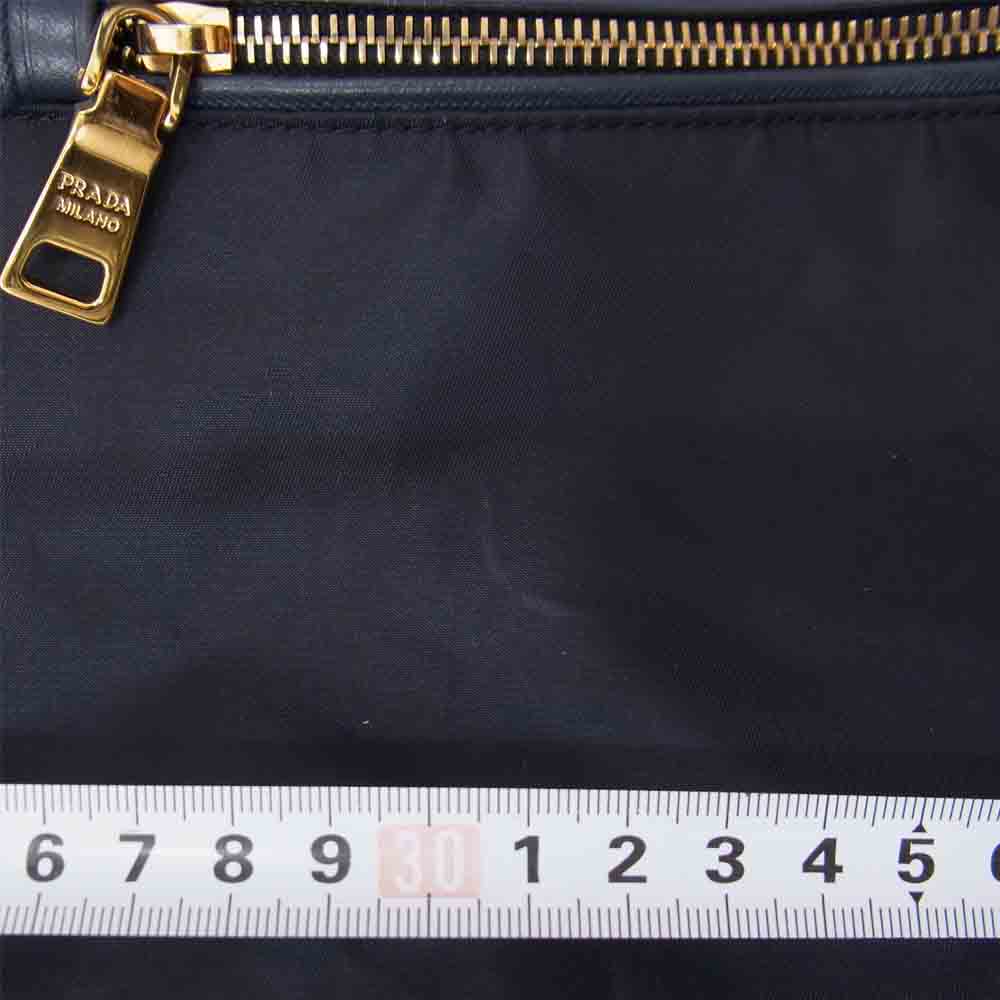 PRADA プラダ B1843M 2way ナイロン ハンドバッグ ダークネイビー系【中古】